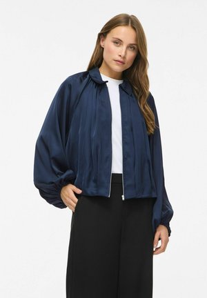 VILA, BOMBER JACKET VINELA ZIPPER - Veste légère - navy blazer