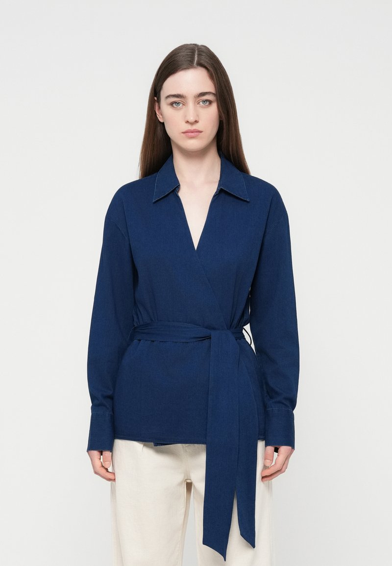 closed Blouse donkerblauw