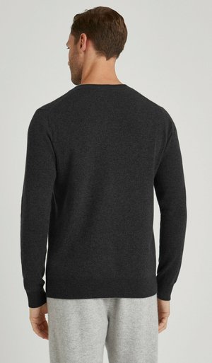 FALKE, LUXURY CLASSIC V-NECK - Jersey de punto - black