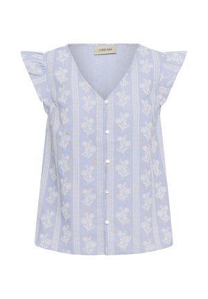 Cream, CRAMMELI BRODERIE ANGLAISE SLEEVELESS - Blouse - blue white stripe w flowers
