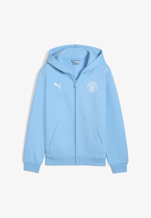 MANCHESTER CITY FTBLESSENTIALS  - Športna jopa s kapuco na zadrgo - team light blue white