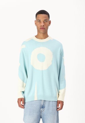 NEUTRA UNIKKO UNISEX - Jumper - turquoise/off white