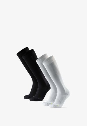 COMPRESSION 2-PACK - Knästrumpor - black/white