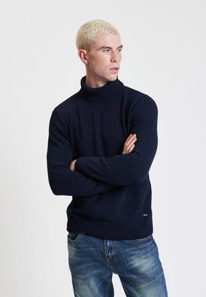 CHENILLE TURTLENECK  - Jumper - navy