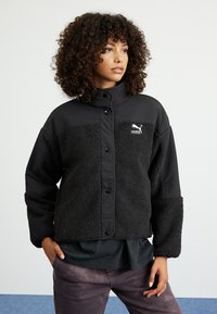 Puma - CLASSICS SHERPA JACKET - Fleecejakke - black Miniaturebillede 1