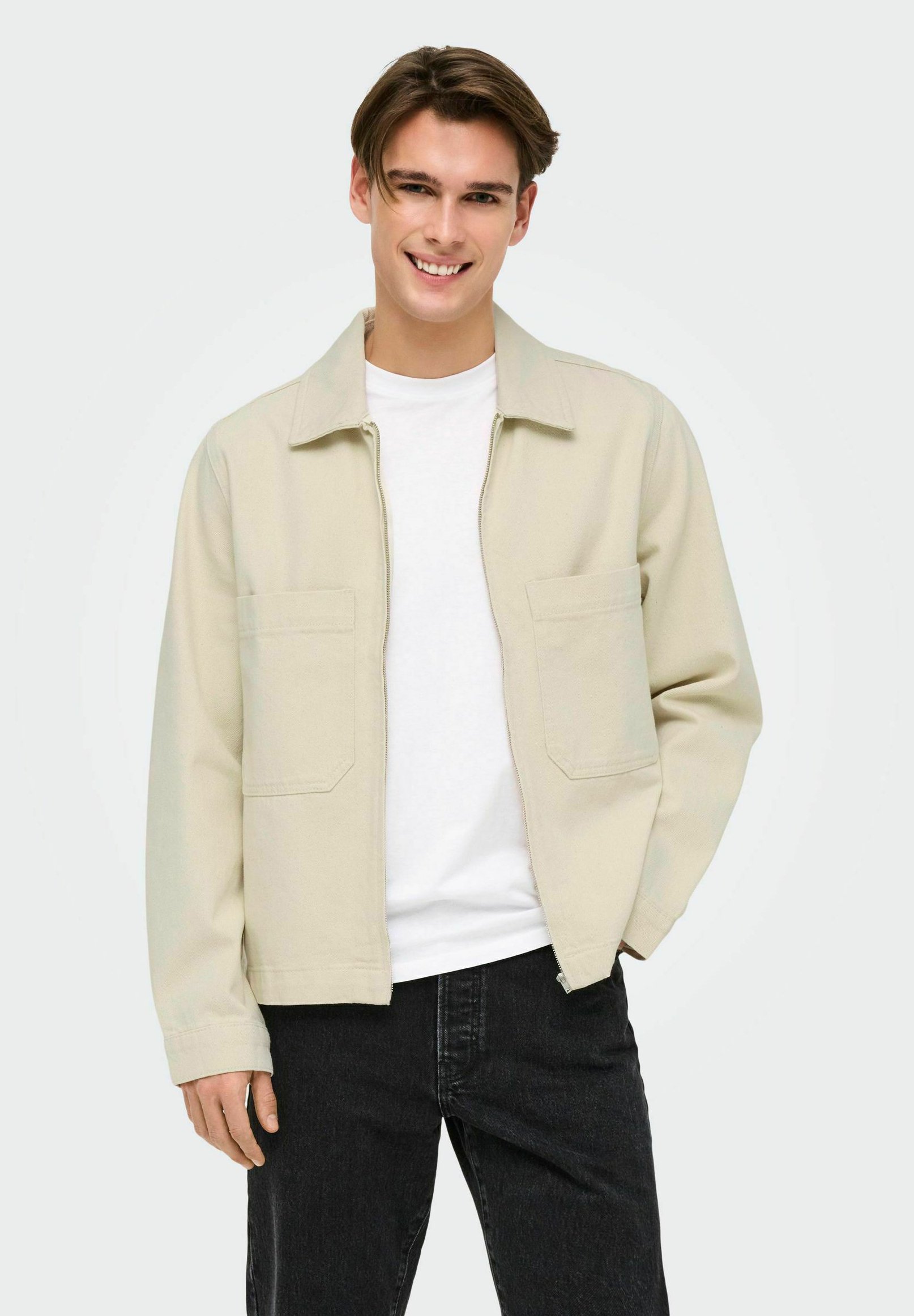 Only Sons ONSCASSEL Summer jacket ecru/beige Zalando