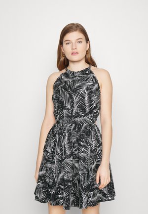 PALM CHAIN NECK - Cocktailjurk - white/black