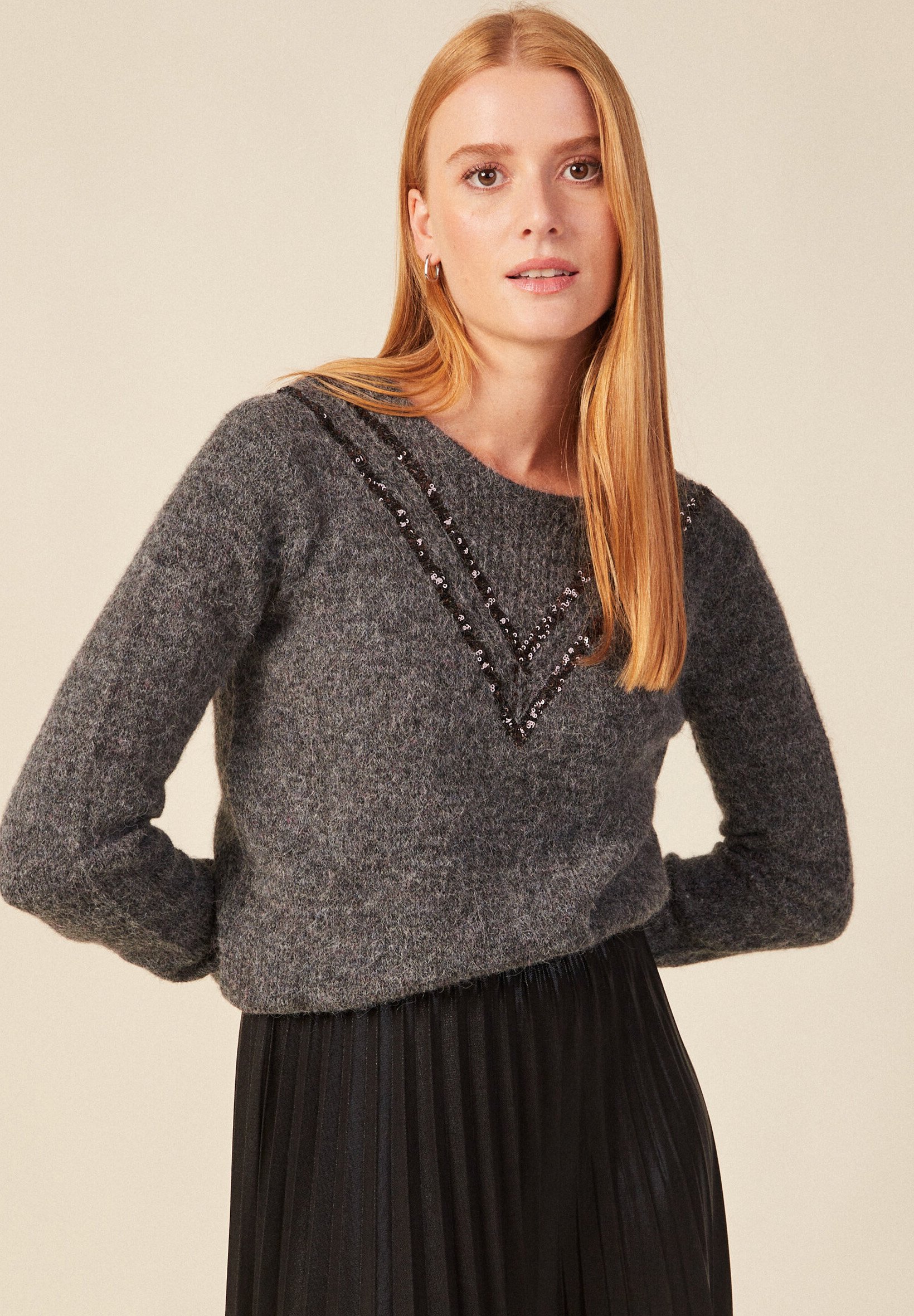 Pull Fin Femme Bonobo, Gris, Taille M, VFP016, Occasion Très Bon état