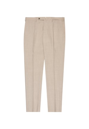 REGULAR FIT WOOL FABRIC TROUSERS - INCOTEX - Stoffhose - light beige