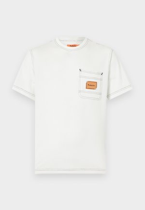 Replay Inc., POCKET LOGO - Tricou cu imprimeu - off-white