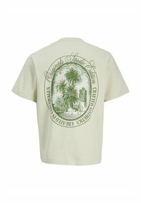 Jack & Jones GEDRUCKT RUNDHALSAUSSCHNITT - Trükipildiga T-särk - celadon tint