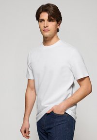 MICROESTRUCTURE SHORT SLEEVE MONOGRAM - T-shirt basique - white