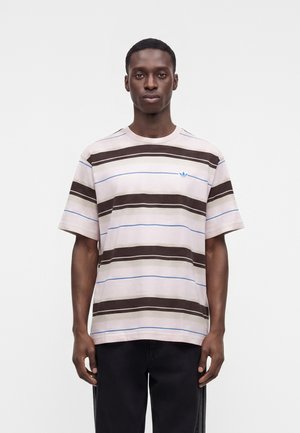 adidas Originals, STRIPE TEE UNISEX - Tričko s potlačou - sandy pink