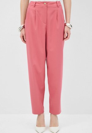 BUTTONED - Trousers - pink