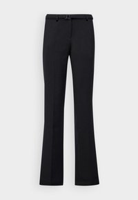 BUCKLE BELT PANTS - Pantalon classique - black