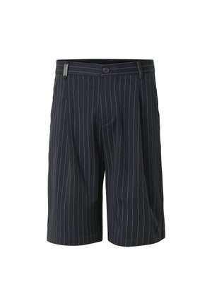 2Y Studios, RENZO LOOSE SMART SHORTS - Shorts - navy blue pintstriped