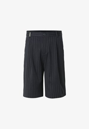 2Y Studios, RENZO LOOSE SMART SHORTS - Shorts - navy blue pintstriped