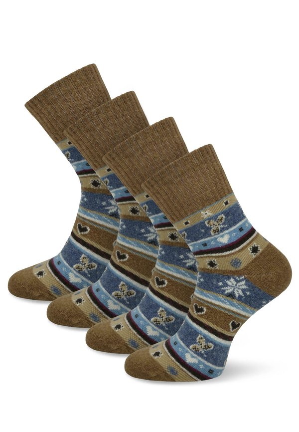 SILKY SOCKS 4 PACK - Socken - braun