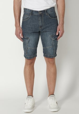 Koroshi COWBOY CARGO BERMUDA - Short en jean - azul osc dark blue