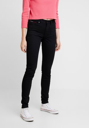 Skinny-Farkut - black denim