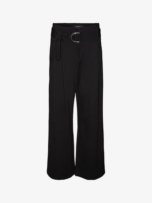 Vero Moda Tall VMBAILEY PAPERBAG WIDE BELT - Παντελόνι - black