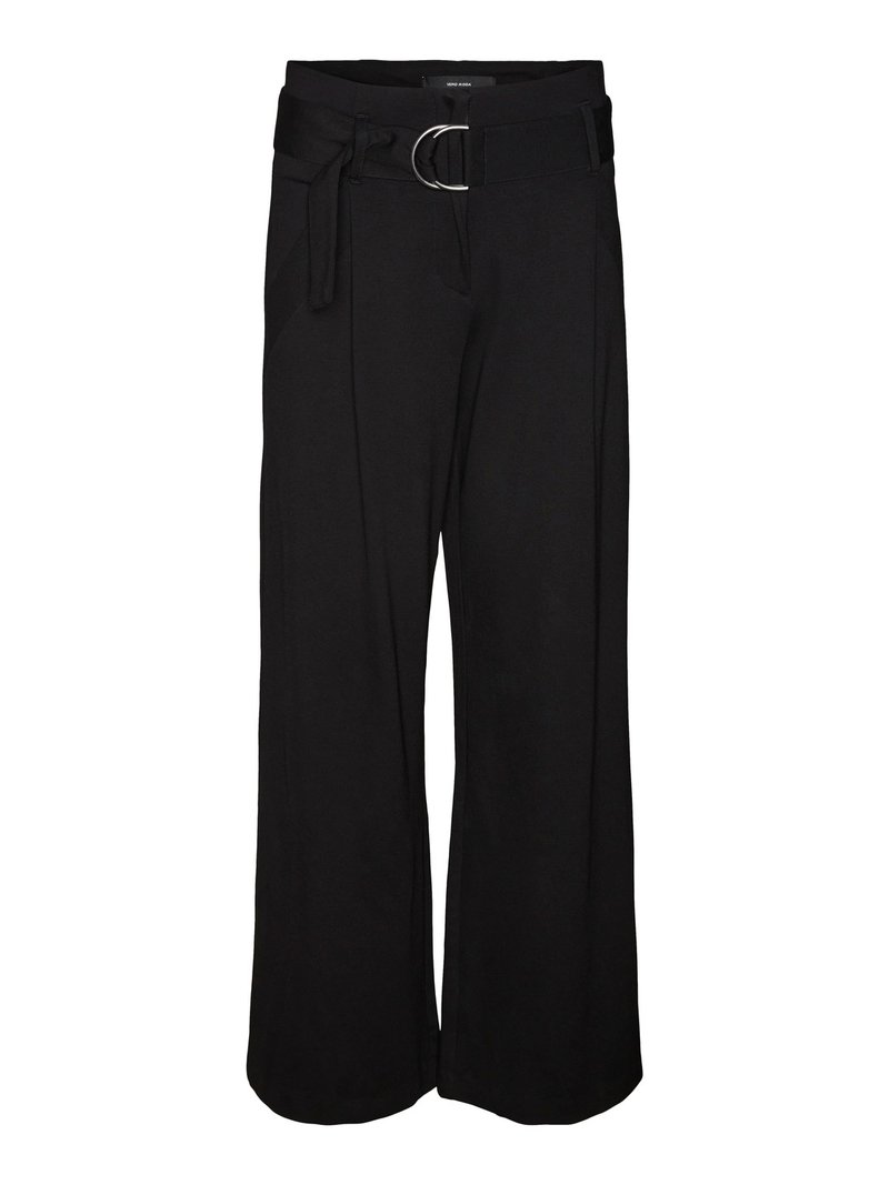 Vero Moda Tall VMBAILEY PAPERBAG WIDE BELT - Παντελόνι - black