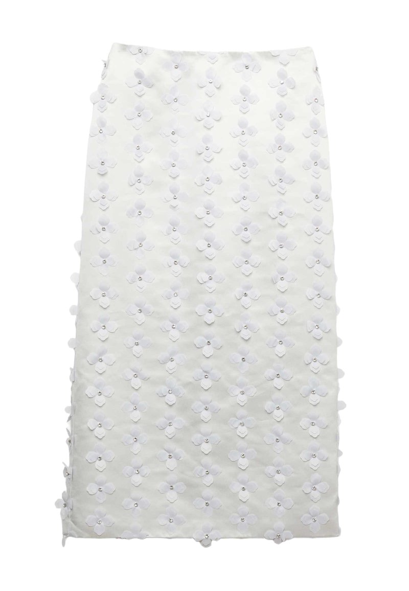 Jupe Crayon Marks And Spencer Taille 10 - Gris à Fleurs, Longueur Genou