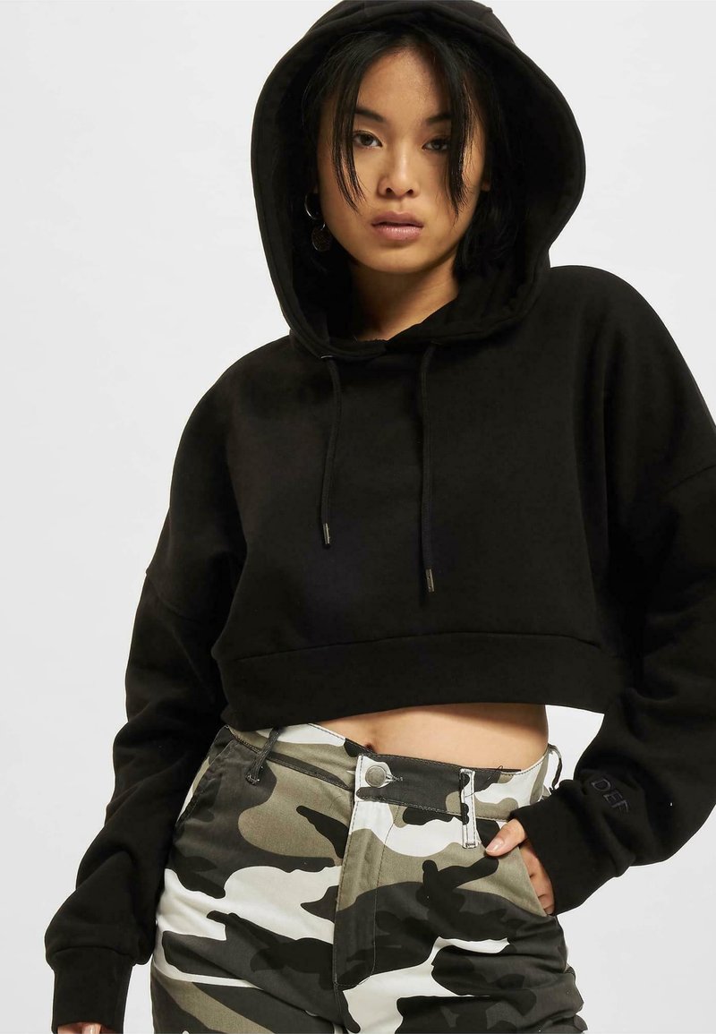 DEF CROPPED - Felpa con cappuccio - black