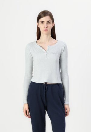 COZY LOGO HENLEY - Long sleeved top - grey