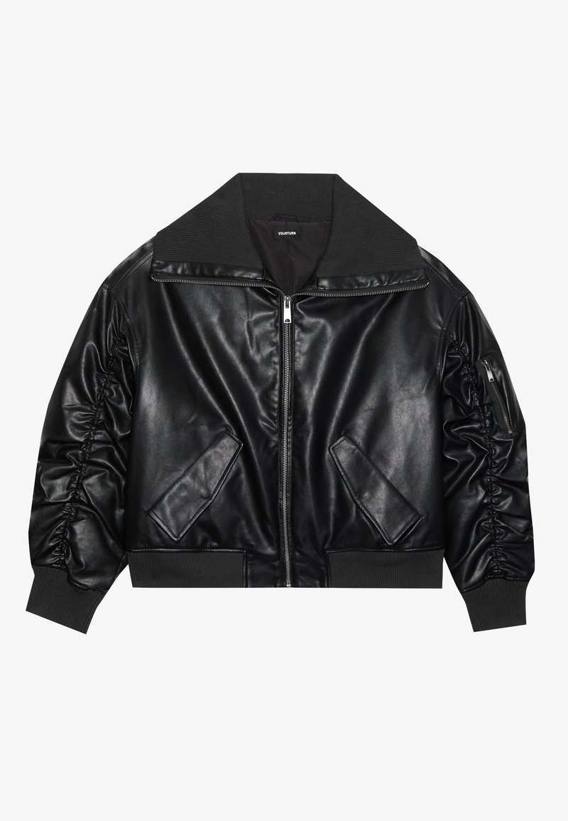 YOURTURN Imitatieleren jas zwart YOURTURN Imitatieleren jas zwart