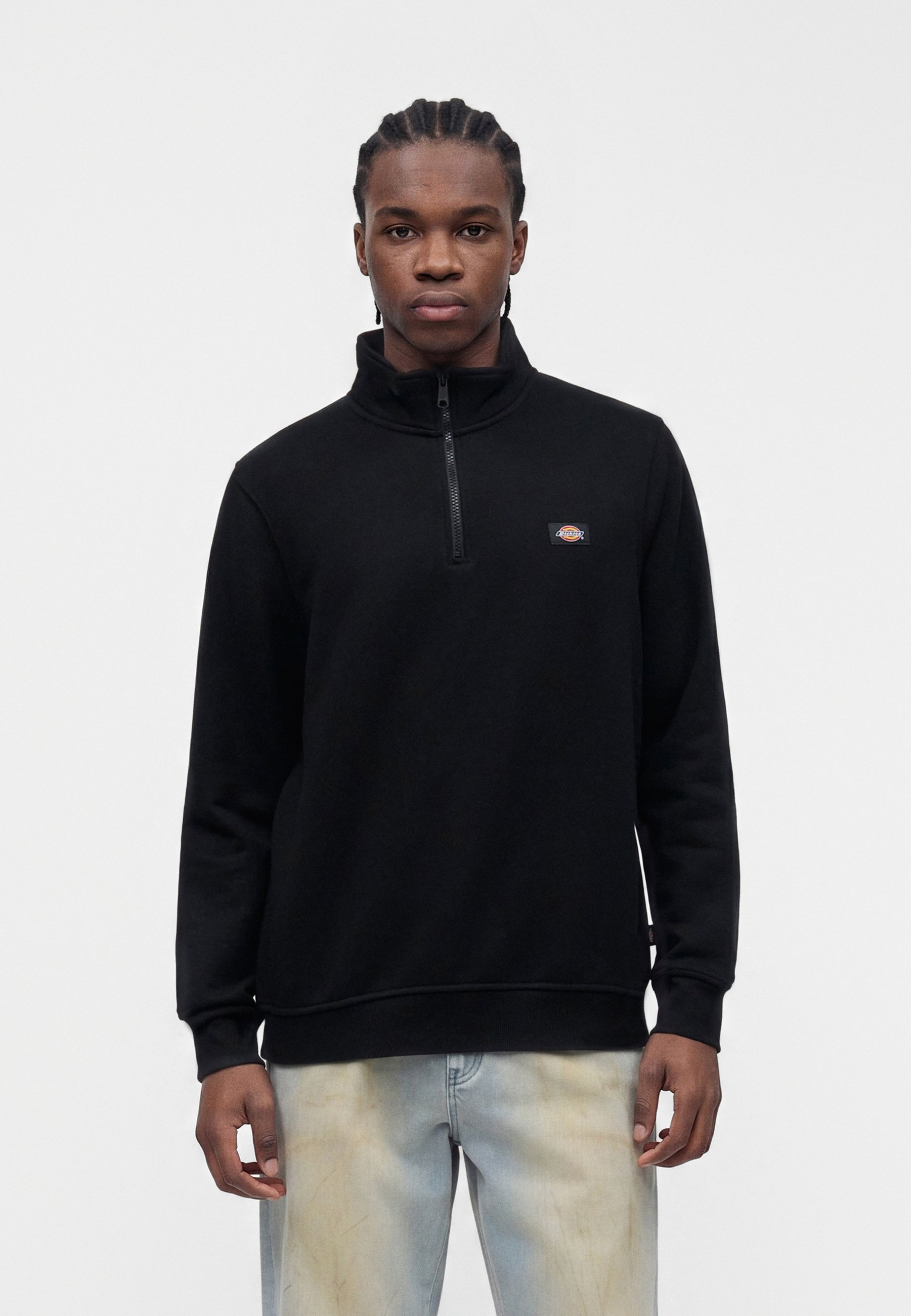 sui② Dickies OAKPORT QUARTER ZIP - Sweater - black/zwart - Zalando.nl