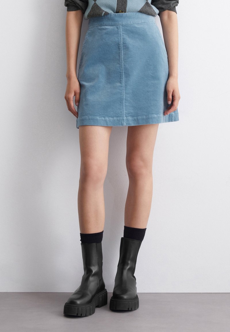 Marc O'Polo DENIM SHAPE - A-linjekjol - petrol blue