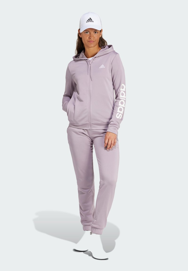 adidas Sportswear - LINEAR TRACKSUIT - Verryttelypuku - top preloved fig bottom preloved fig s, Suurenna