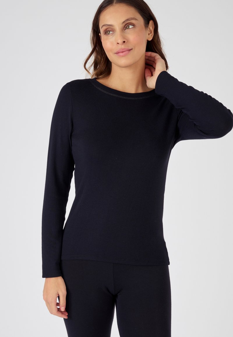 Damart FINE THERMOLACTYL SENSITIVE COL ROND - Langarmshirt - noir