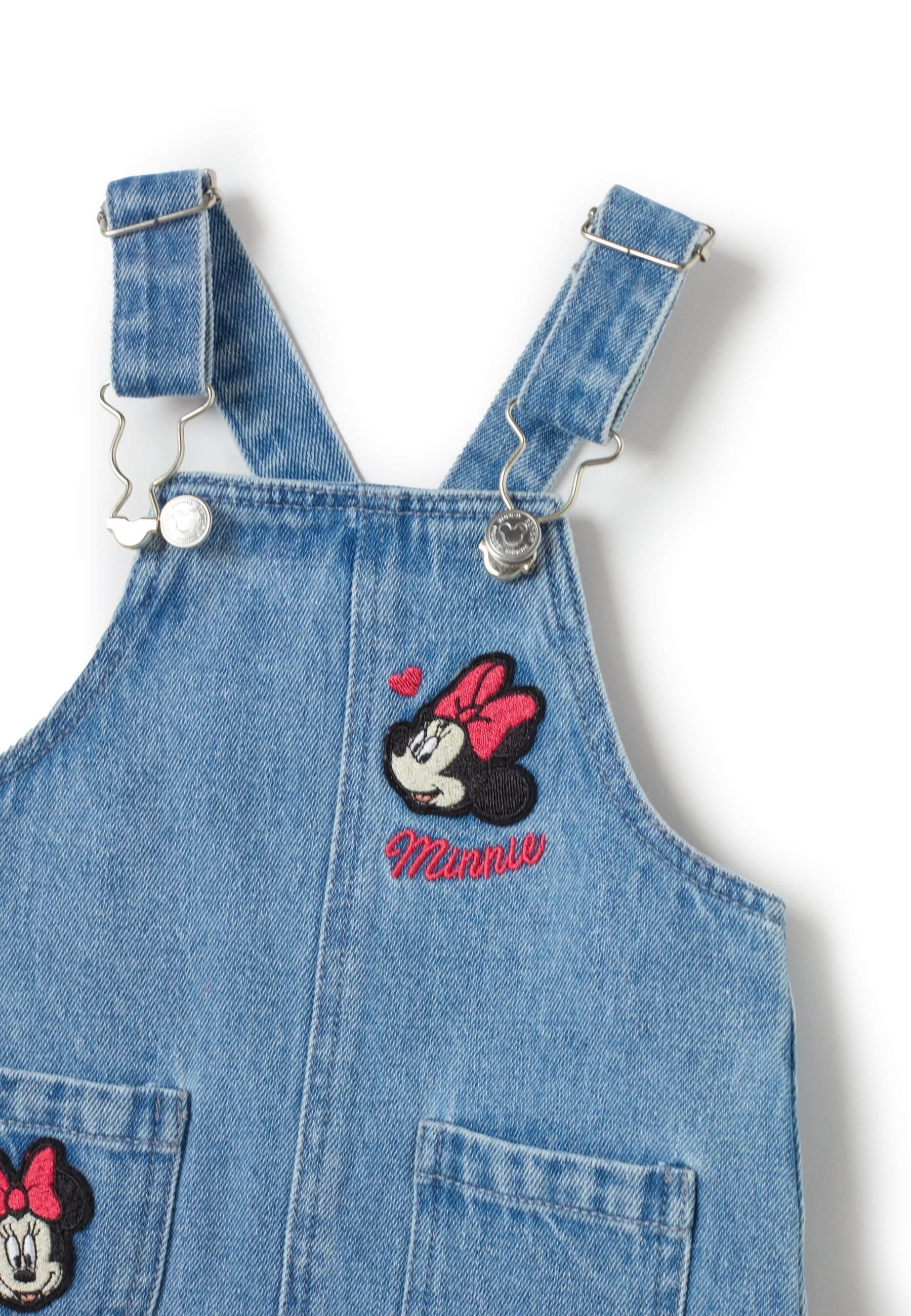 OVS PINAFORE WITH MINNIE MOUSE EMBROIDERY - Denim dress - medium