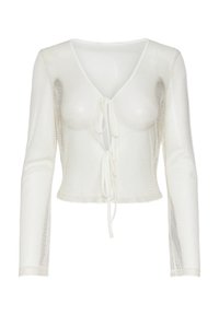 PCSASHA VNECK TIE - Vest - cloud dancer