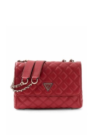 Guess, GIULLY II COMPOUND CONVERTIBLE FLAP BAG - Sac bandoulière - dark cherry