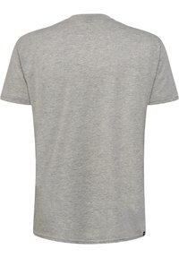 Grijze kortekolf t-shirt met een ronde hals, gemaakt van zacht materiaal, met een effen ontwerp en een licht gebogen zoom aan de onderkant.