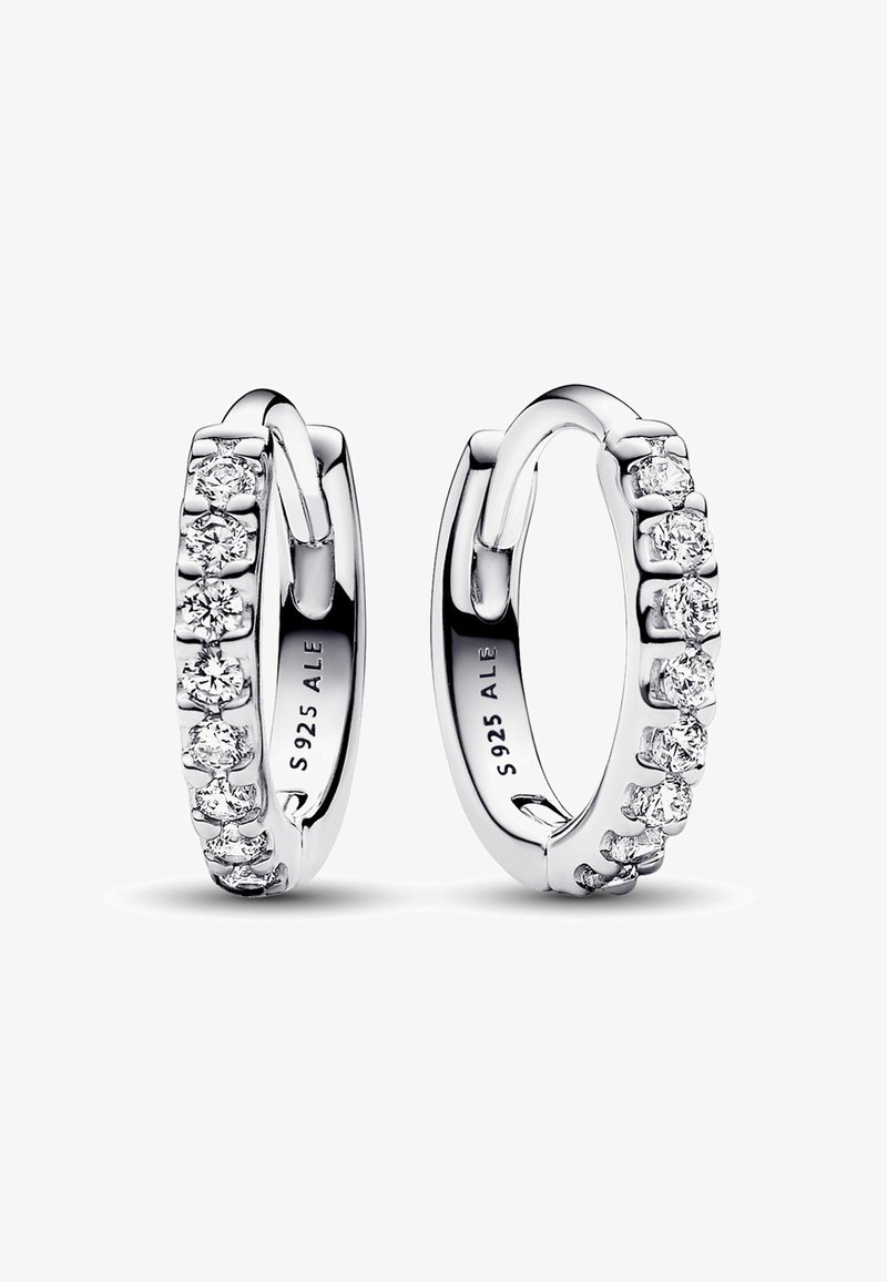 Orecchini A Cerchio Huggie In Argento Sterling 925 Massiccio Con Orecchini A Cerchio Huggie In Argento Sterling 925 Massiccio Con