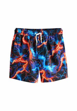 REGULAR FIT PRINTED - Badeshorts - black lightening bolt