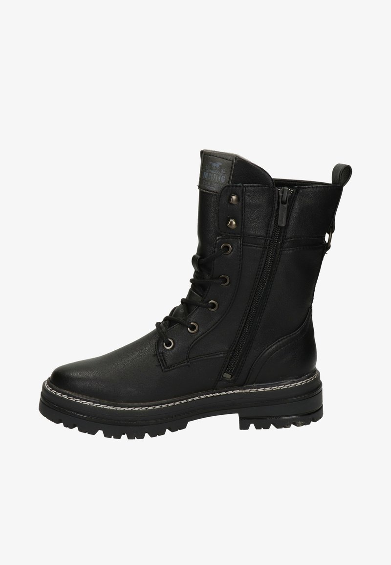 Mustang Bottines à lacets - black
