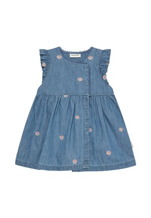 SLEEVE SHORT SLEEVE EMB. CHAMBRAY - Freizeitkleid - faded denim