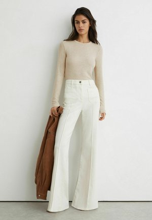 Reiss, REGULAR FIT - ARABELLE JERSEY CREW-NECK LONG-SLEEVE TOP . - Langærmet T-shirt - neutral marl