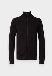 JJPANNEL ZIP CARDIGAN - Cardigan - black