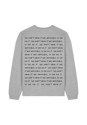 IMPOSSIBLE BACK PRINT UNISEX - Sweatshirt - mottled grey