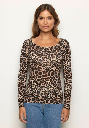 BASIC A MANICHE LUNGHE - Långärmad tröja - multicolor animalier