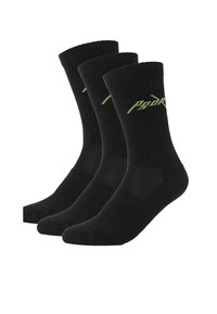 3 PACK - Zeķes - black flash green