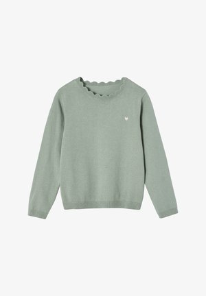 Vertbaudet, VERTBAUDET MÄDCHEN PULLOVER BASIC OEKO-TEX - Strickpullover - graugrün