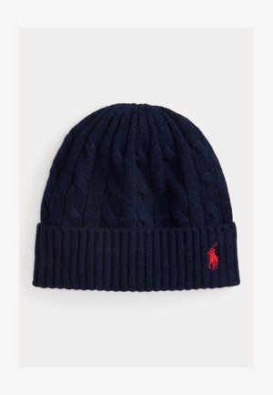 Polo Ralph Lauren CABLE KNIT WOOL CASHMERE BEANIE - Lue - hunter navy