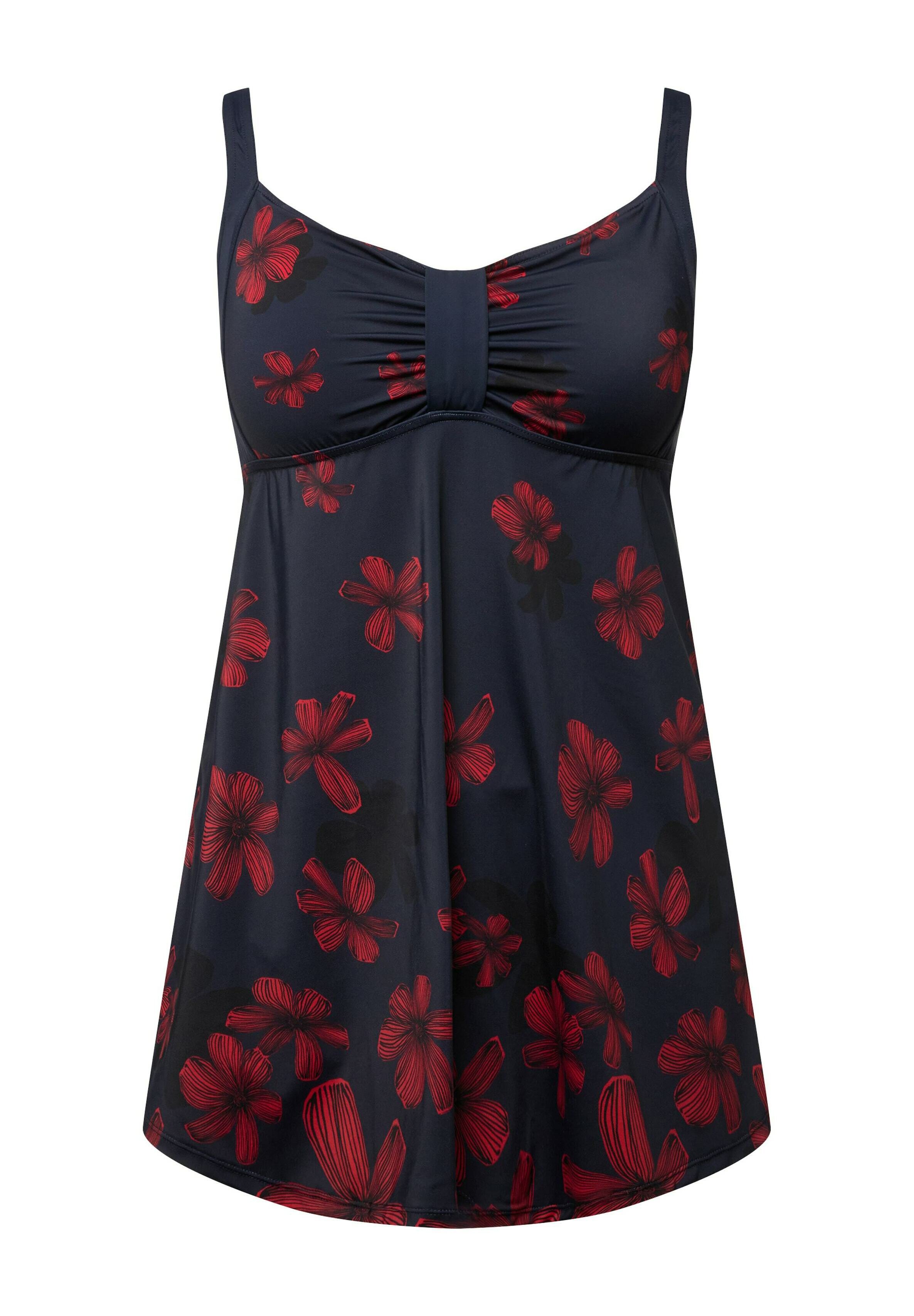 Ulla Popken Struttura Costume da Bagno Intero, Colore: Rosso, 64 Donna